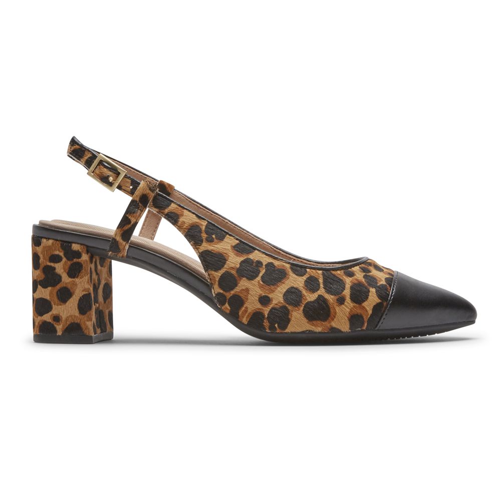 Rockport Women's Total Motion Salima Posted Slingback Pumps - Leopard - USA (6053WZGAX)